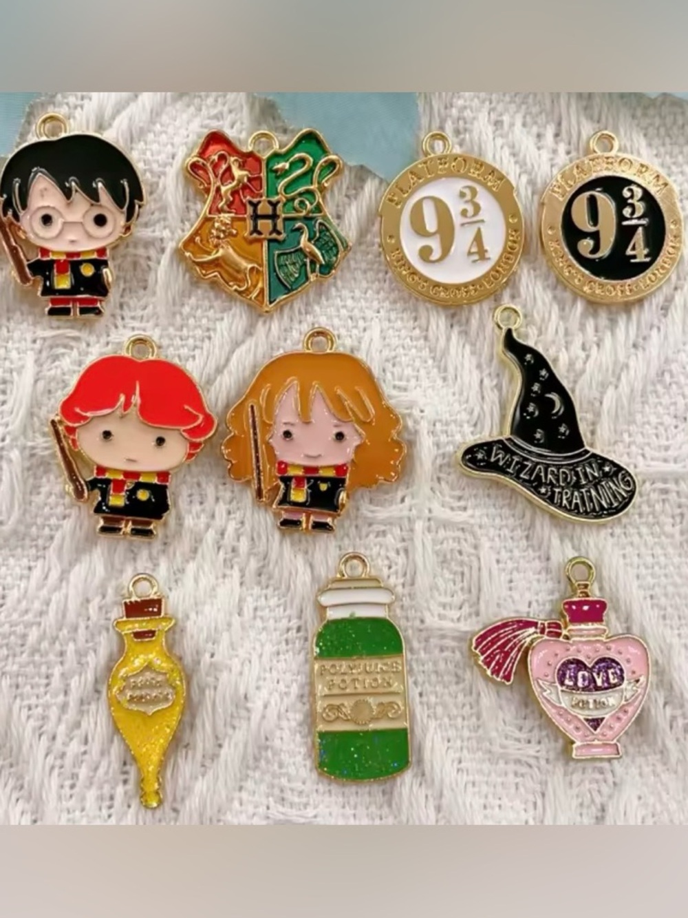 Harry Potter Set of 10 Charms for Necklace and Bracelet Making